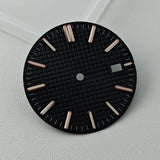 Full Sterile 31.8mm Waffle Dial green luminous dial for NH35 mechanical movement PRX Royal Oak AP etc