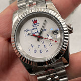 Crowned Who cares I am already Late Dial for NH35 28.5mm dial English digital spoof