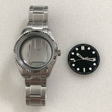 38MM AirKing / explorer watch case 316L stainless steel case sapphire for NH35 NH34 NH36 Nh38 etc movement