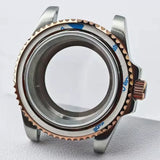Bidirectional rotating bezel Watch Case 40.5MM Submariner / GMT Yacht sapphire glass two-way rotating  for NH34/NH35/NH36 38