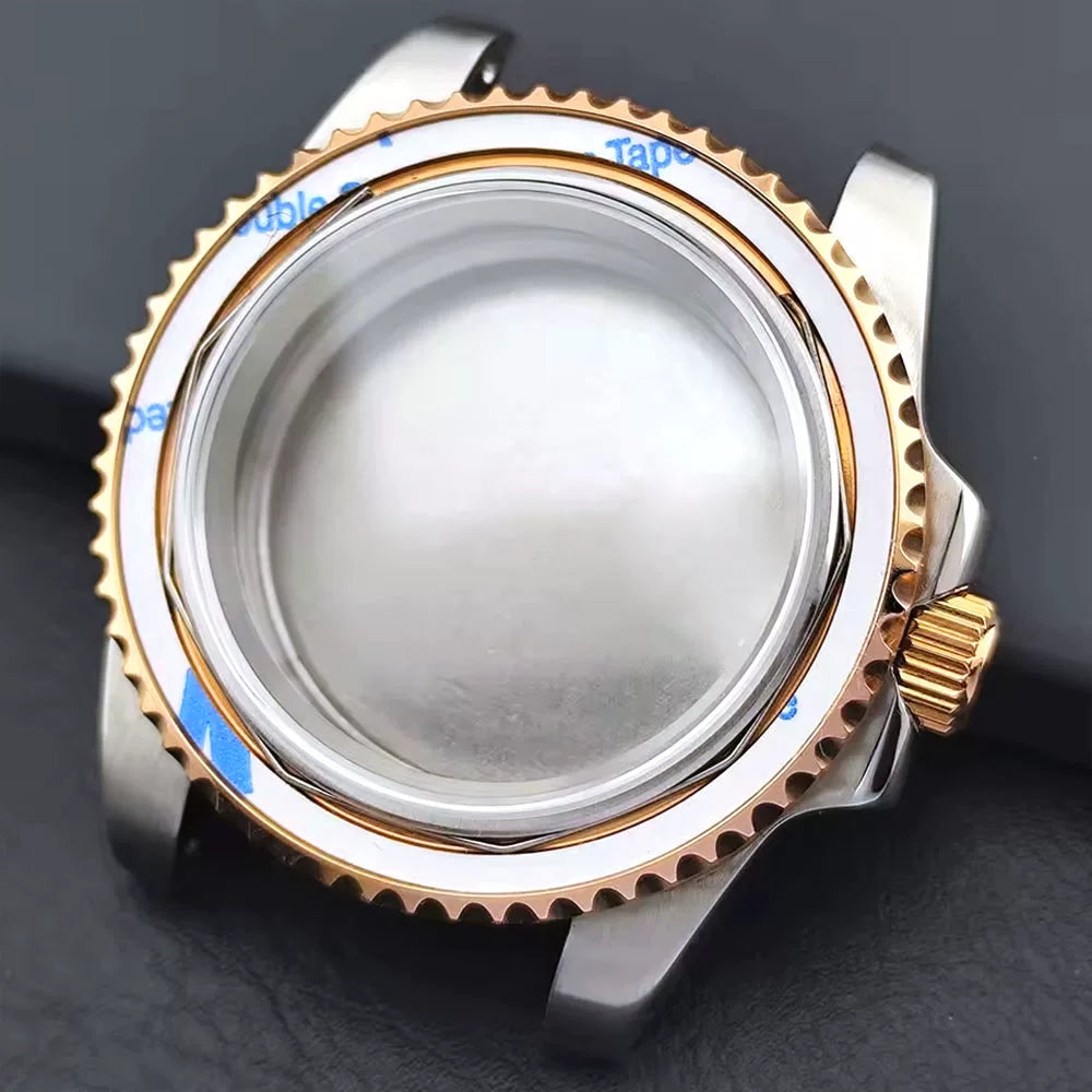 Bidirectional rotating bezel Watch Case 40.5MM Submariner / GMT Yacht sapphire glass two-way rotating  for NH34/NH35/NH36 38