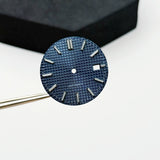 Sterile 31.8MM Waffle dial For nh35 movement green luminous Royal oak Prx watch accessories