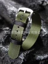 HIgh density nylon Nato strap ZHLU canvas sports wristband 18/20/22 mm double ring brushed buckle FXD