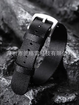 HIgh density nylon Nato strap ZHLU canvas sports wristband 18/20/22 mm double ring brushed buckle FXD