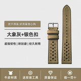 Summer Leather Strap Handmade Italian PUEBLO Breathable Men's Strap Soft 18 20 22MM Real Cowhide