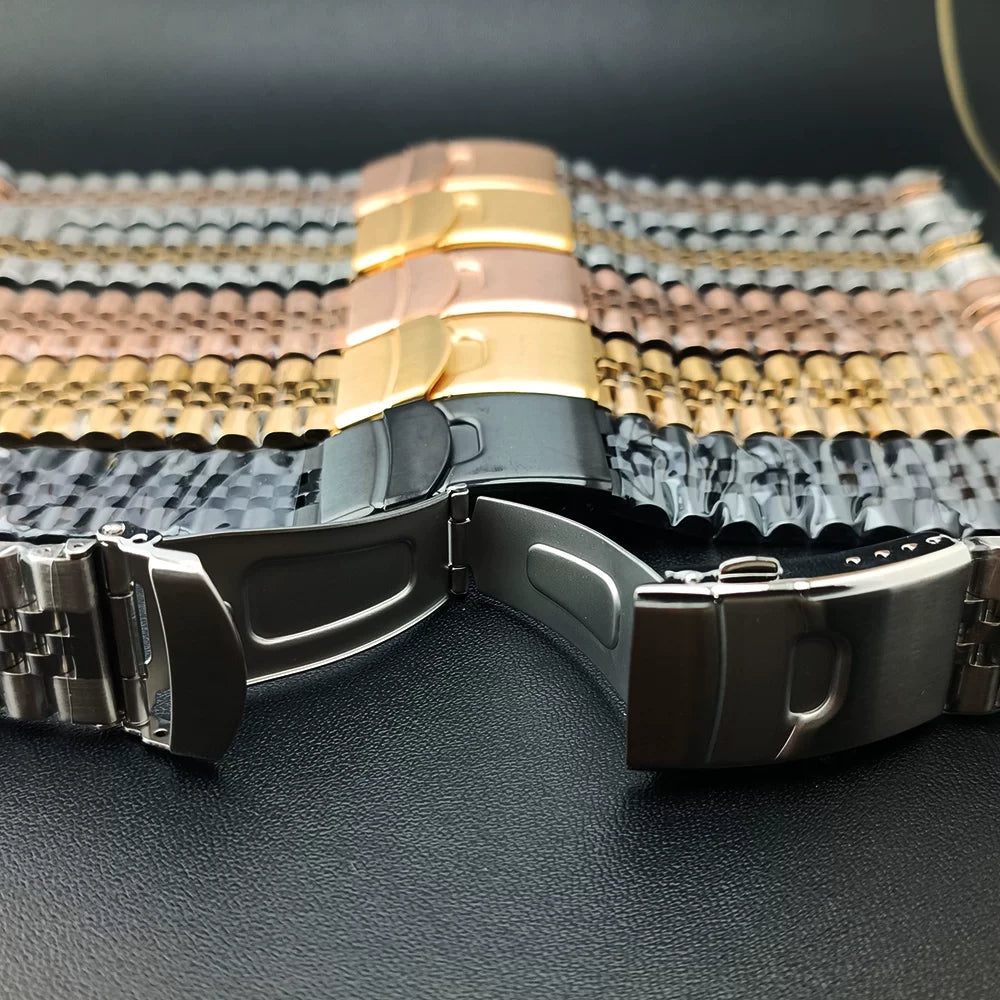 SKX007 Bracelet 22mm SKX007 watch band replacement silver gold black two tone