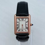 27mm Women's Watch Roman square dial green luminous VJ24 Quartz movement 3ATM Lady