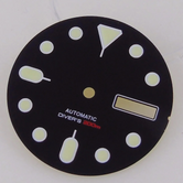 29MM dial for NH36 calendar week green luminous 3/3.8 position SKX007