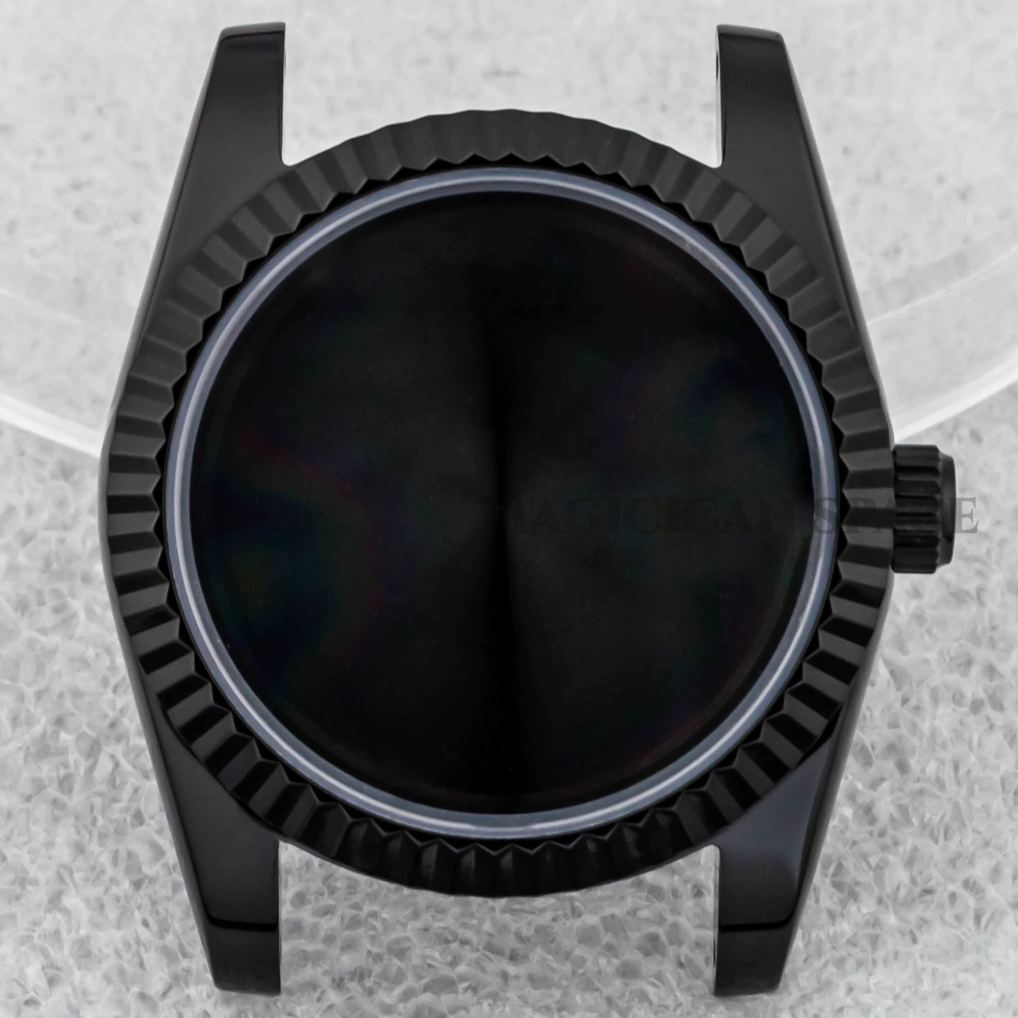 PVD Black Datejust Watch Case 36mm 39mm 316L Stainless Steel fluted Case Sapphire NH35/36/ETA2824 PT5000 Miyota 8215 8285 Day-Date Case