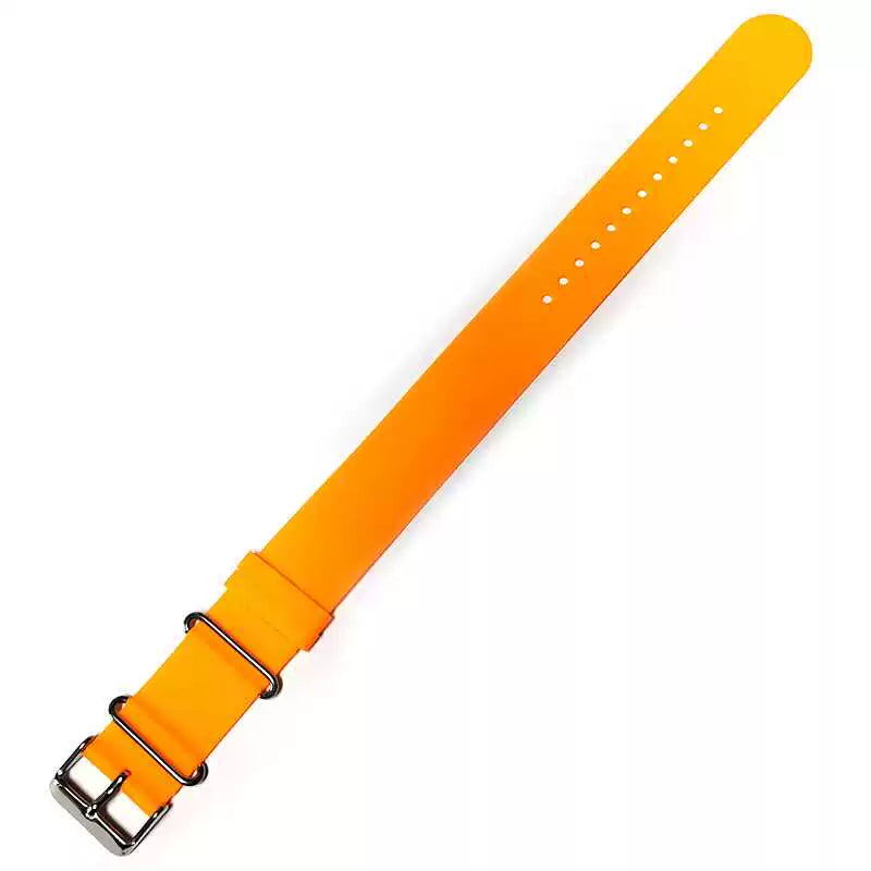 Nato Silicone Strap One piece ZULU  Loop 18/20/22 MM Soft Thin High Tensile Elastic 275mm Rubber band