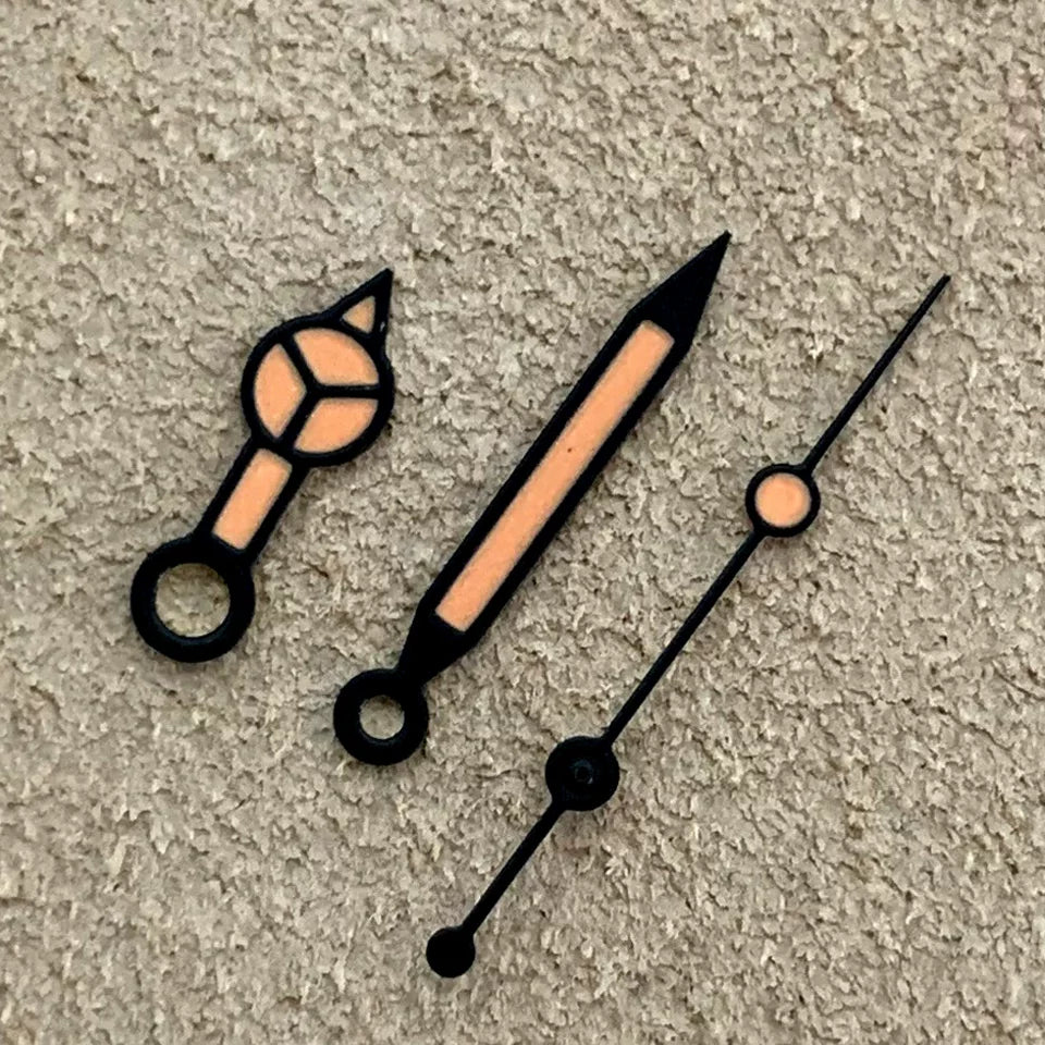 Green luminous Watch Hands Benz Style needle black hands red blue green orange gray white suitable for Japanese NH35/36/4R movement