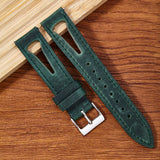 Hollow Summer Leather Strap Crazy Horse Universal 20/21/22/24MM Perforated Breathable Soft  band
