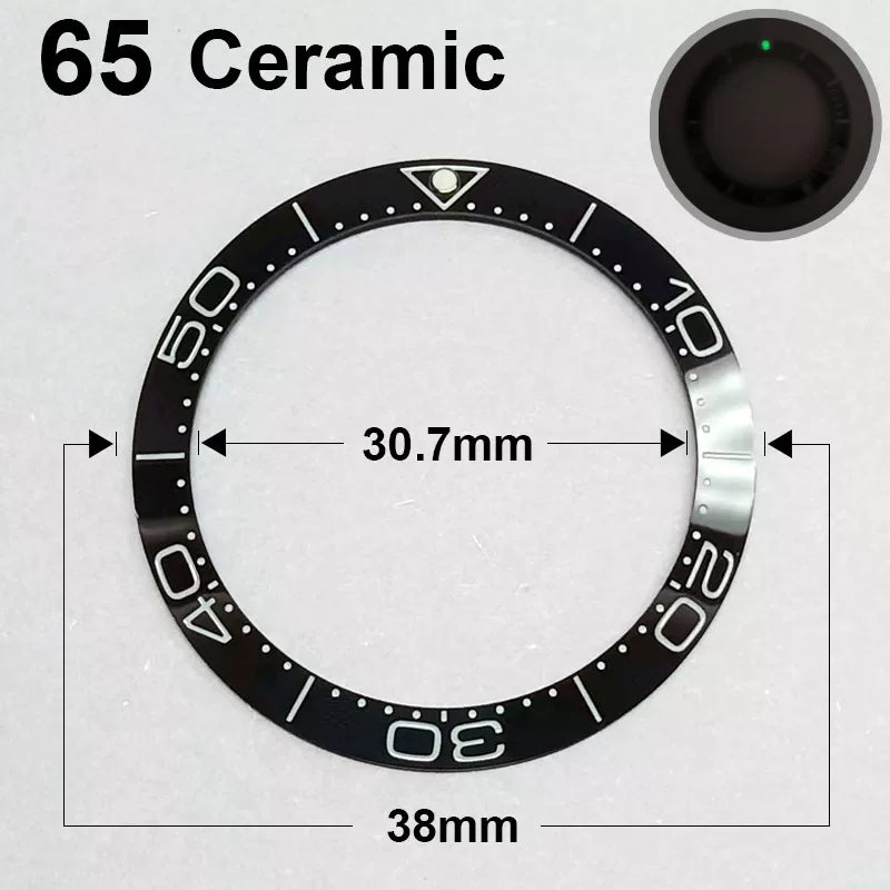 Ceramic Bezel For 42MM Seamaster Case diameter 38mm * 30.7mm