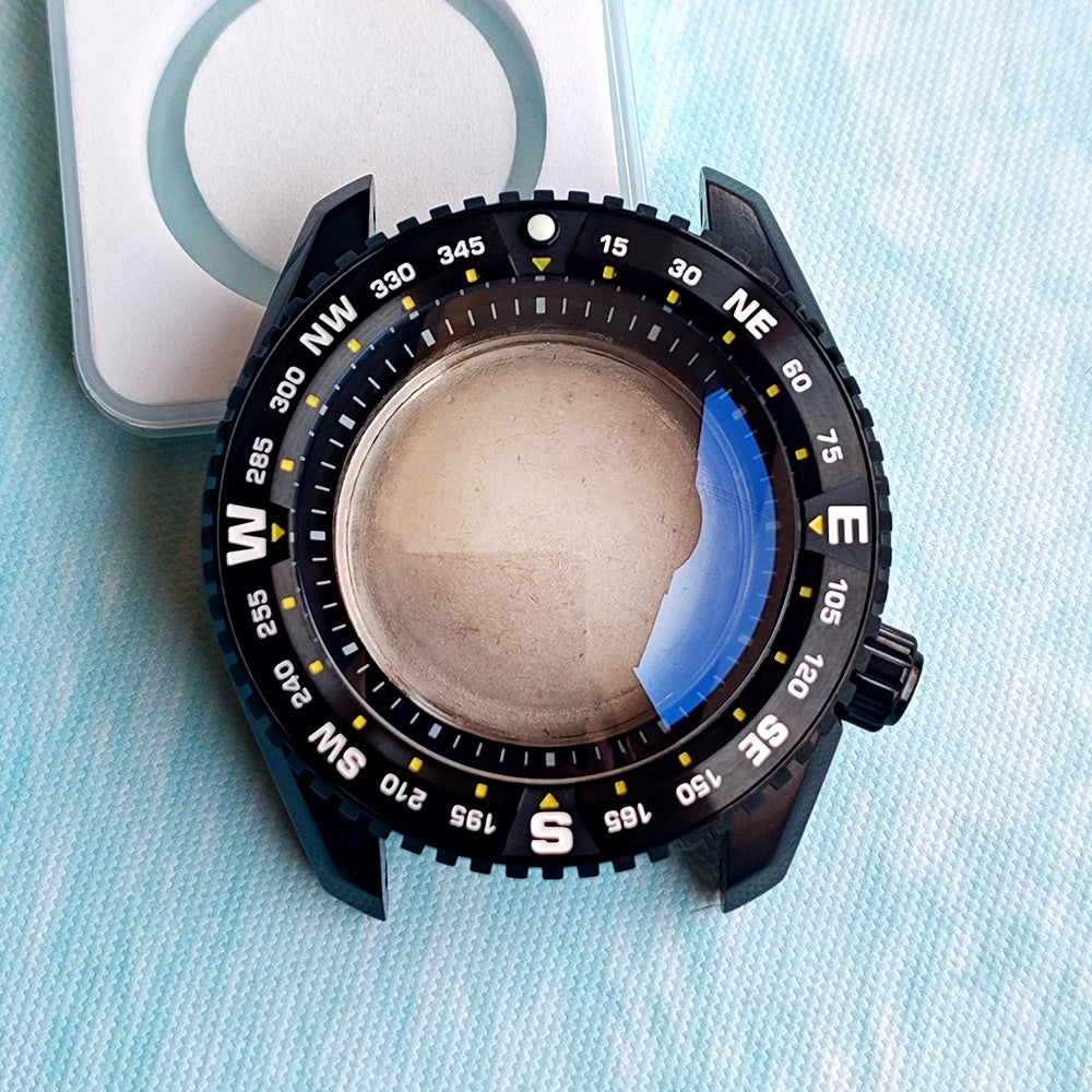 Premium 44mm Diver Case Crown at 3.8 Land Overlord case NH35/34/36 ceramic bezel sapphire
