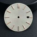 31.8mm Waffle Watch Dial no logo Sterile Green luminous for NH35/NH36 custom logo Available Prx