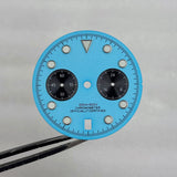 32.5mm Speedmaster VK64 Dial for quartz movement green luminous 2 eyes