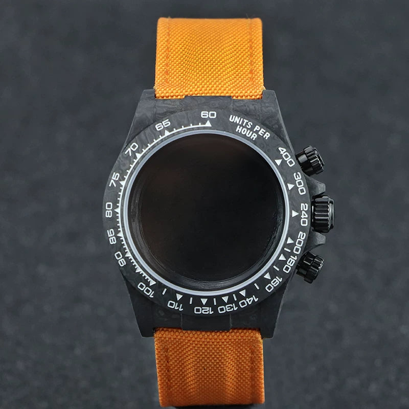 ワオン Carbon Fiber Case for VK63 Movement Sapphire Glass 38MM Daytona
