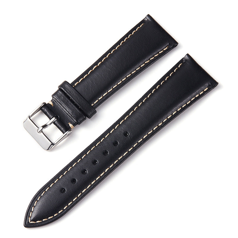 High Quality Vintage Oil Wax Leather Watch Strap Cowhide Watchband 18mm 19mm 20mm 21mm 22mm