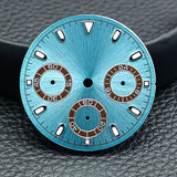 29Mm VK63 Dial luminous suitable for multi-function quartz movement Chronograph and supports customized logo.