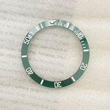 Luminous Bezel Insert 38mm x30.6mm  blue-green light ceramic ring for Submariner Yachtmaster Etc