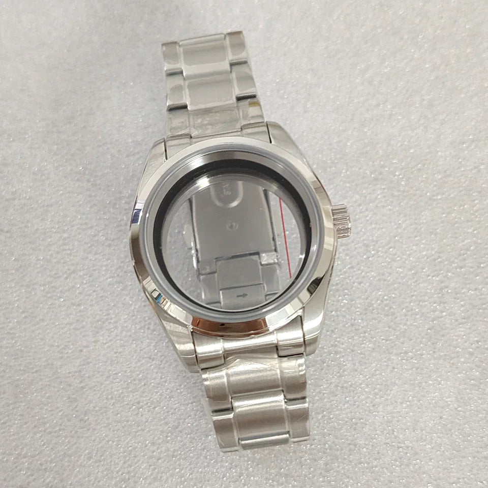 38MM AirKing / explorer watch case 316L stainless steel case sapphire for NH35 NH34 NH36 Nh38 etc movement