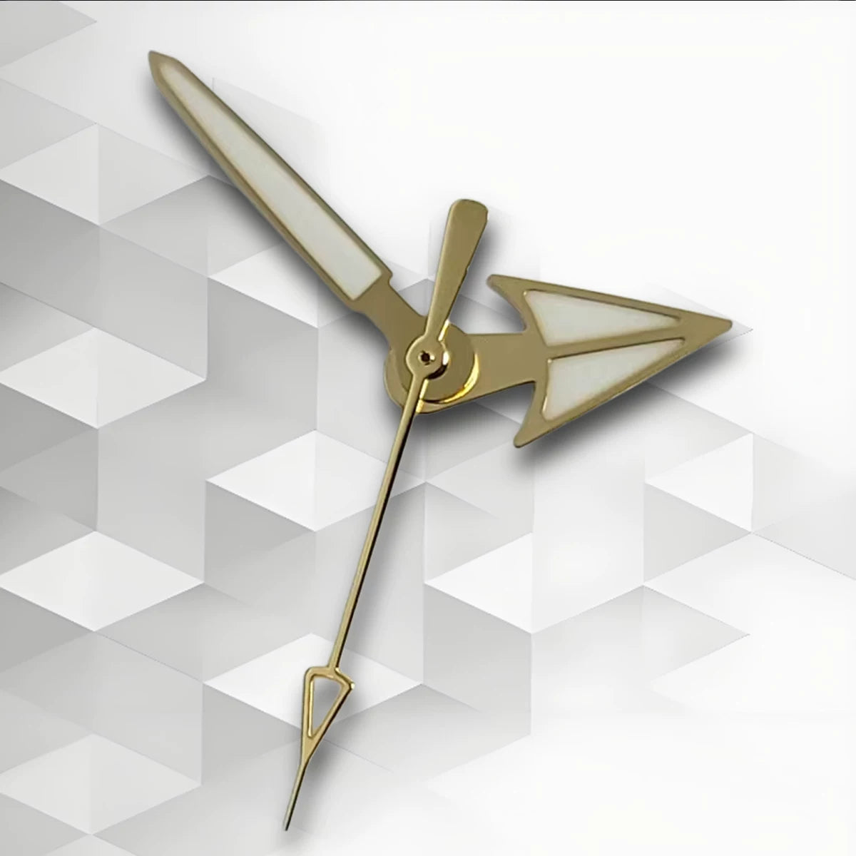 Gold Watch Hands arrow umbrella Phnom Penh white green luminous for Japanese NH35/364R/7S movement