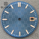 31mm Sterile Dial logo-free green luminous dial for NH35 movement 3 o'clock date