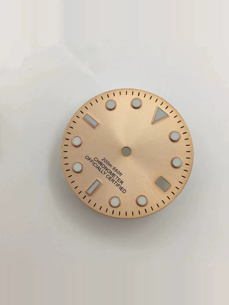 29mm Rose Gold Dial Gold dial Fit NH35 NH36 Blue Luminous custom Accessories