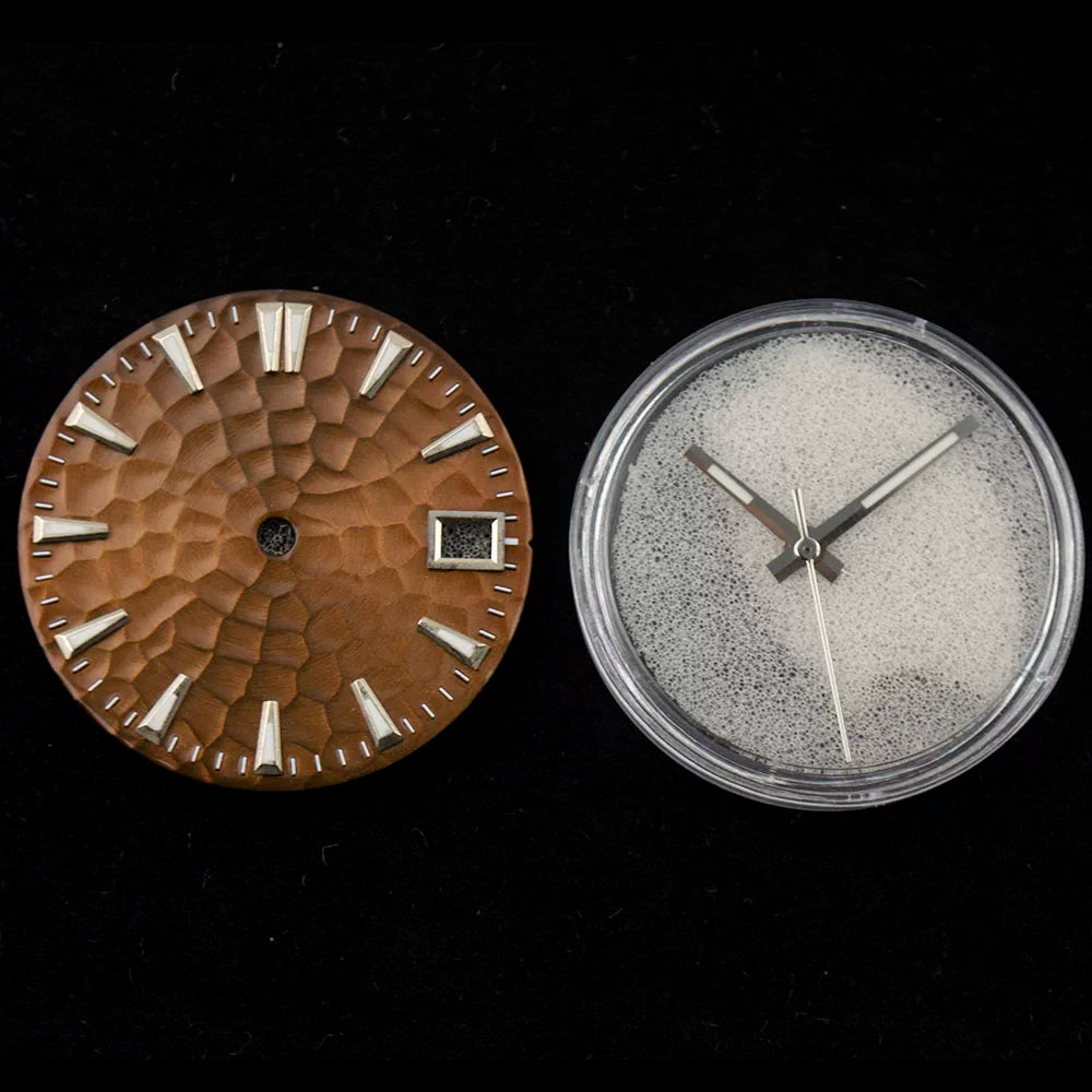 28.5mm Honey Comb dial green luminous watch face suitable for NH35 movement+hands