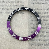 GMT Bezel Insert aluminum bezel 38mm x 30.6mm for GMT MASTER etc case pepsi