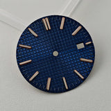 Full Sterile 31.8mm Waffle Dial green luminous dial for NH35 mechanical movement PRX Royal Oak AP etc