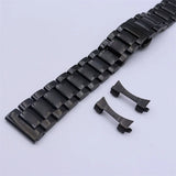 316L Solid Stainless Steel Bracelet Butterfly Buckle Flat End Blue Gold Silver Black Rose Gold+ Curved End link