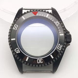 42MM Pvd Black Submariner Watch case Diver Mod Accessary Double Domed sapphire for NH35 34 36 38 etc 10Bar