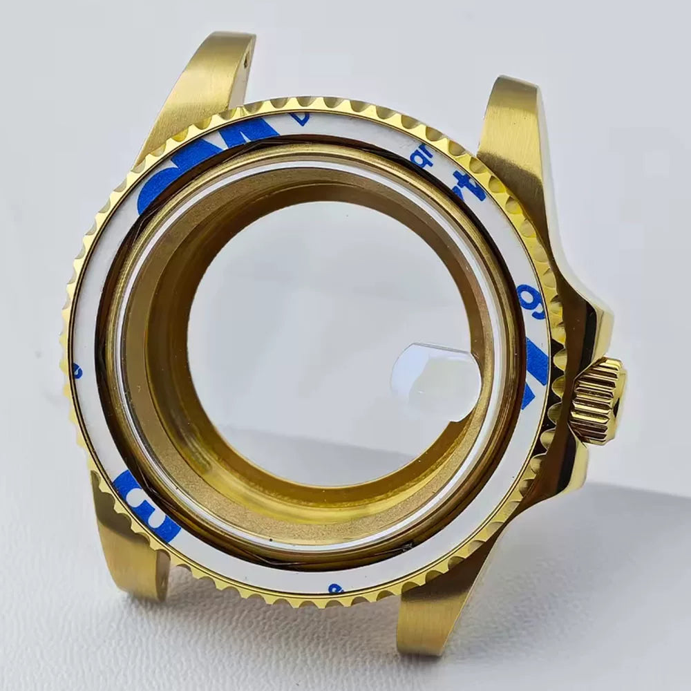 Bidirectional rotating bezel Watch Case 40.5MM Submariner / GMT Yacht sapphire glass two-way rotating  for NH34/NH35/NH36 38