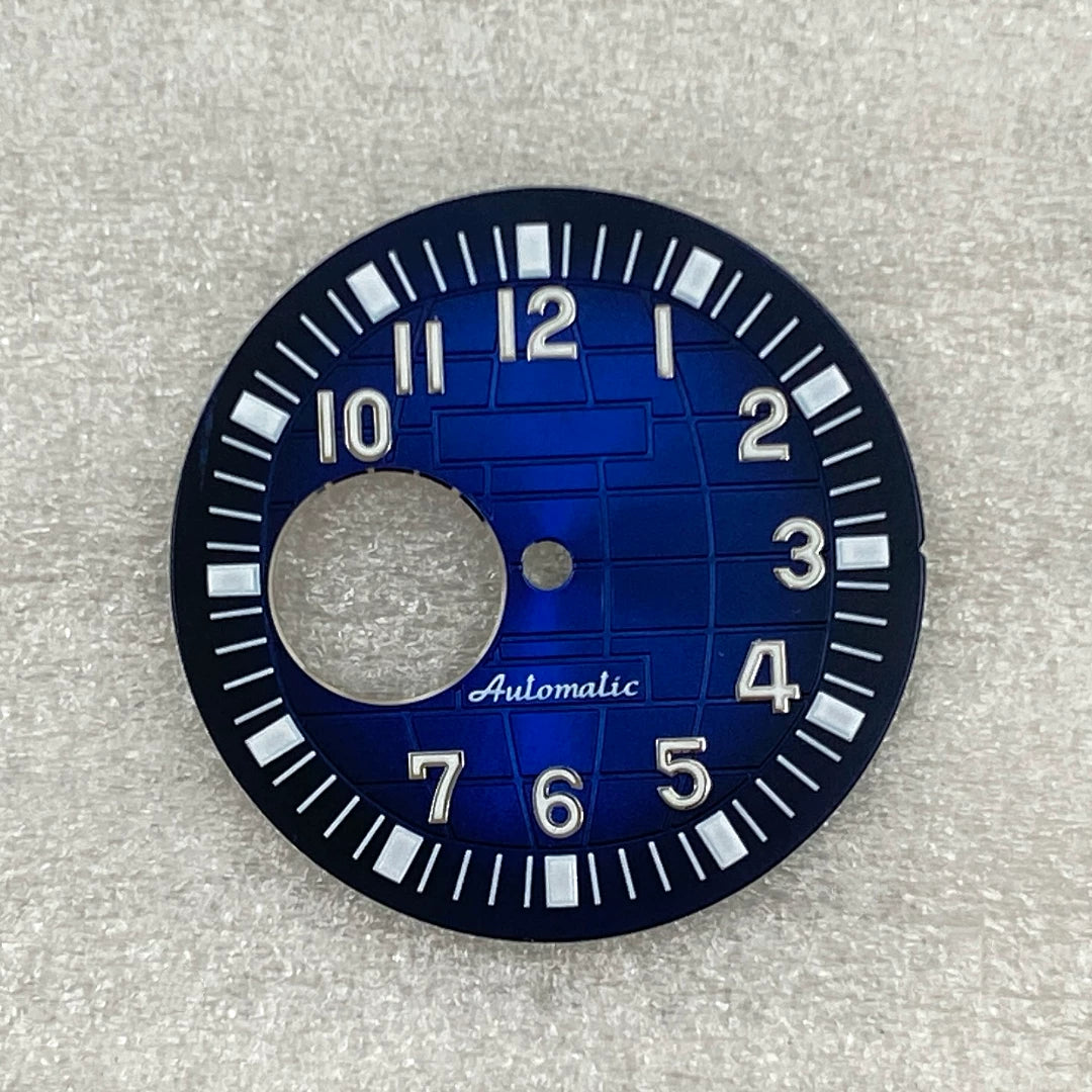 32mm Aquanaut Dial For NH38 Movement grenade Arabic numerals with green luminous