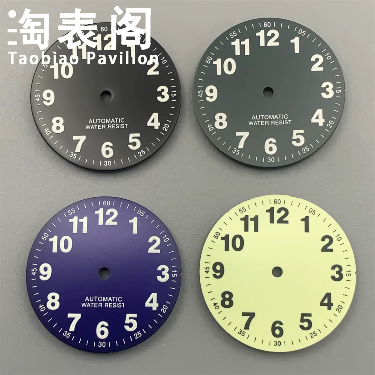 29MM Super C3 Dial Big Arabic numeral hour markers green luminous sterile dia suitable for NH35 ETA2824 pt5000 Miyota 8215