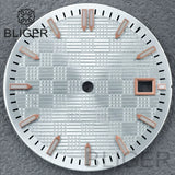 31mm Sterile Dial logo-free green luminous dial for NH35 movement 3 o'clock date