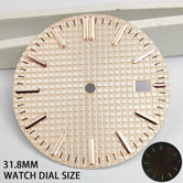 31.8MM Oak Watch Dial Luminous Suitable for NH35A Movement Rose Gold blue green white Prx