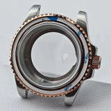 Bidirectional rotating bezel Watch Case 40.5MM Submariner / GMT Yacht sapphire glass two-way rotating  for NH34/NH35/NH36 38