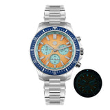 San Martin Watch Automatic Chronograph SN0118JS Sapphire Luminous Men's Watch 20Bar