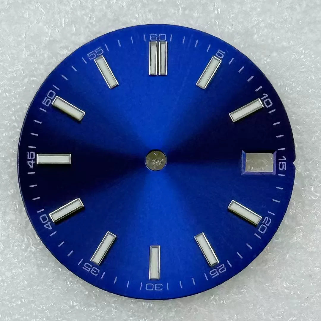 28.5mm double nail Dial with number minute mark Green luminous for NH35 movement