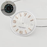 31mm / 29mm Land-Dweller Dial honey comb texture for Nh35 movement green luminous with hands