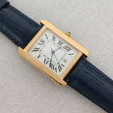 Tank Watch 31mm square retro women's watch stainless steel quartz VJ24 3ATM Mineral Silver Gold