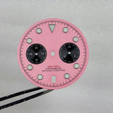 32.5mm Speedmaster VK64 Dial for quartz movement green luminous 2 eyes