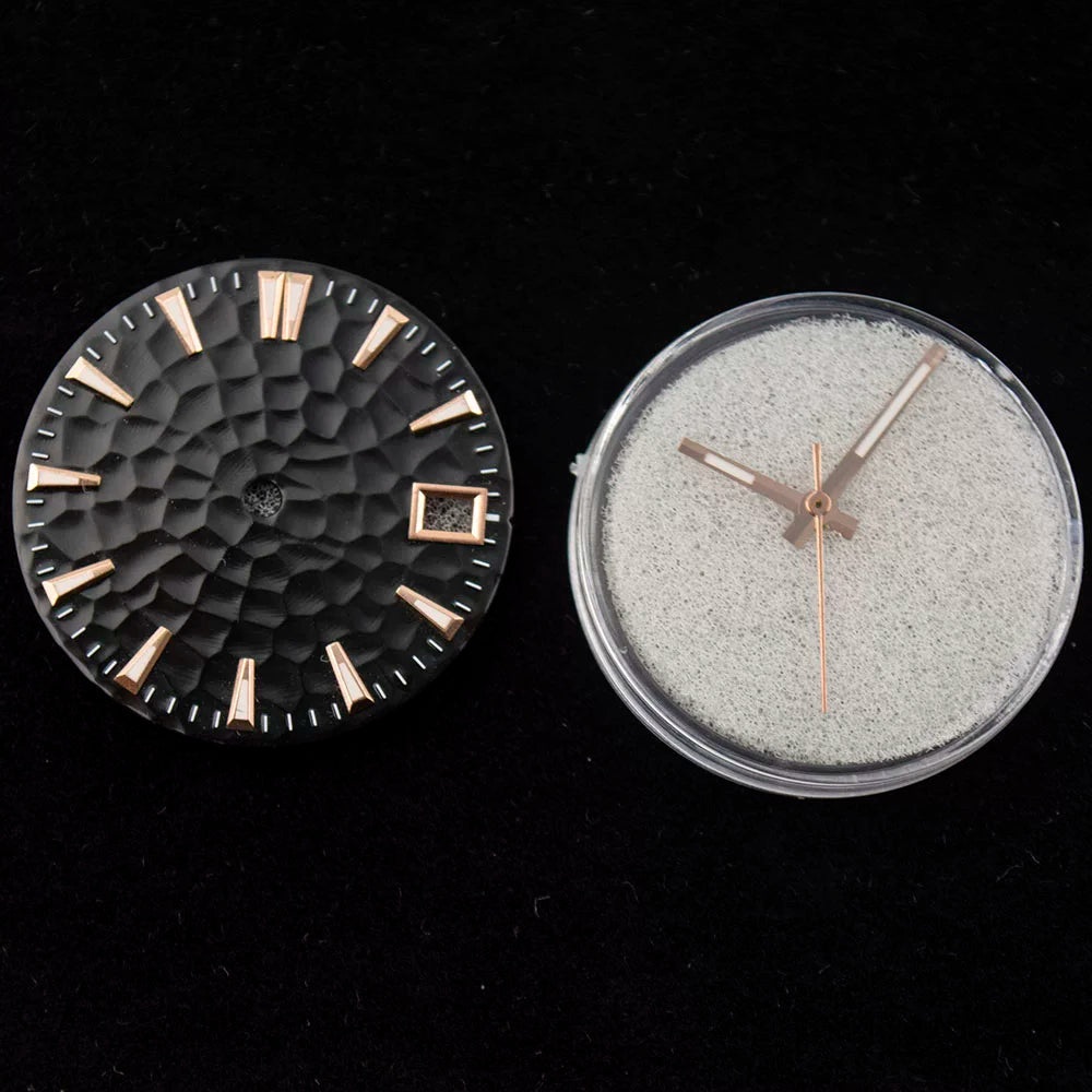 28.5mm Honey Comb dial green luminous watch face suitable for NH35 movement+hands