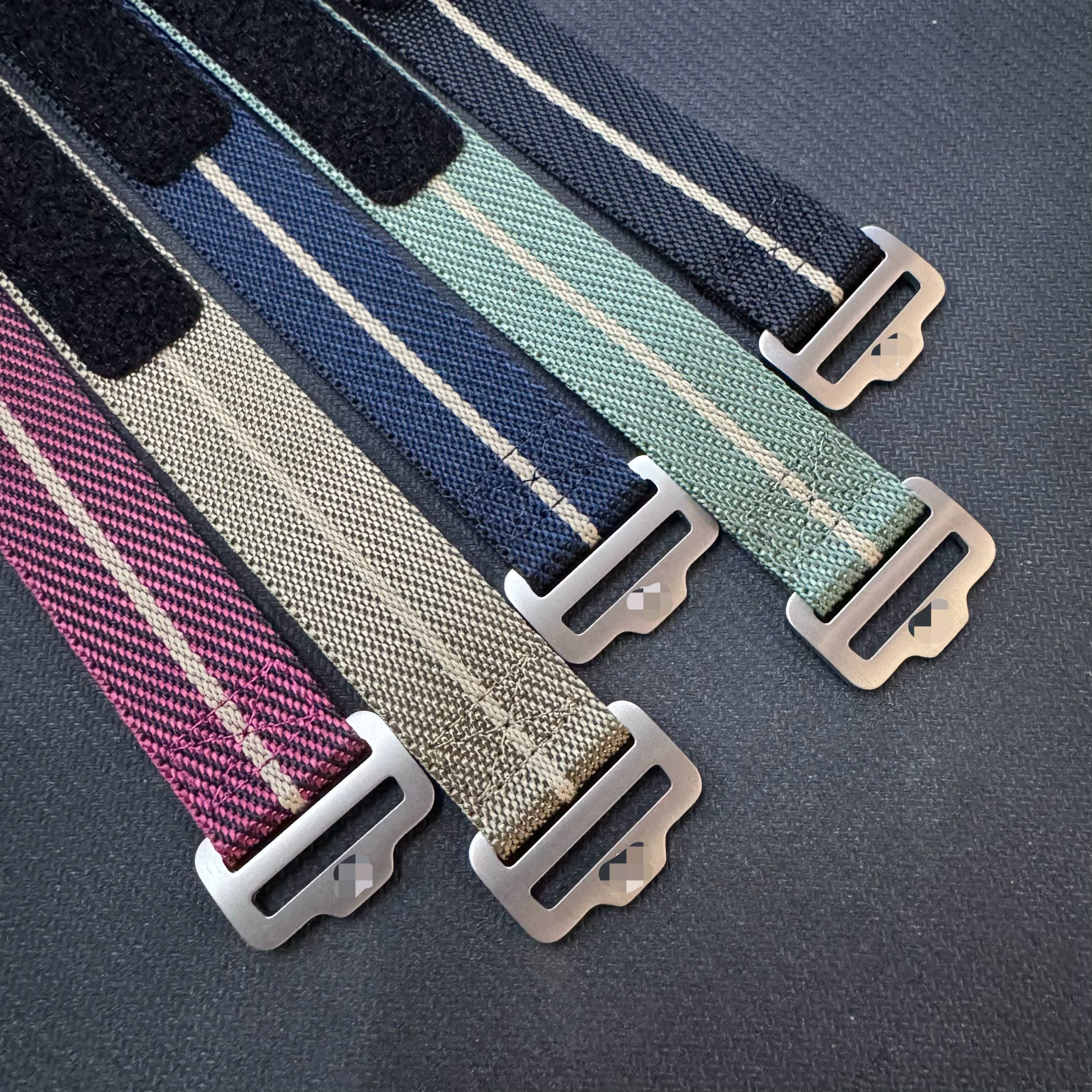 FXD nylon braided strap 22mm wide twill titanium buckle