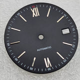 31MM Dial For Seiko NH35 Movement non-luminous Roman Numerals 0.4mm Thick