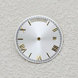 Sterile Miyota 8285 dial Roman Number 31MM Sunburst dial no lume