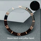 Submariner Bezel Replacement Accessories 38mm * 30.6mm Ceramic Tilt Bezel Suitable for 40.5mm Bezel