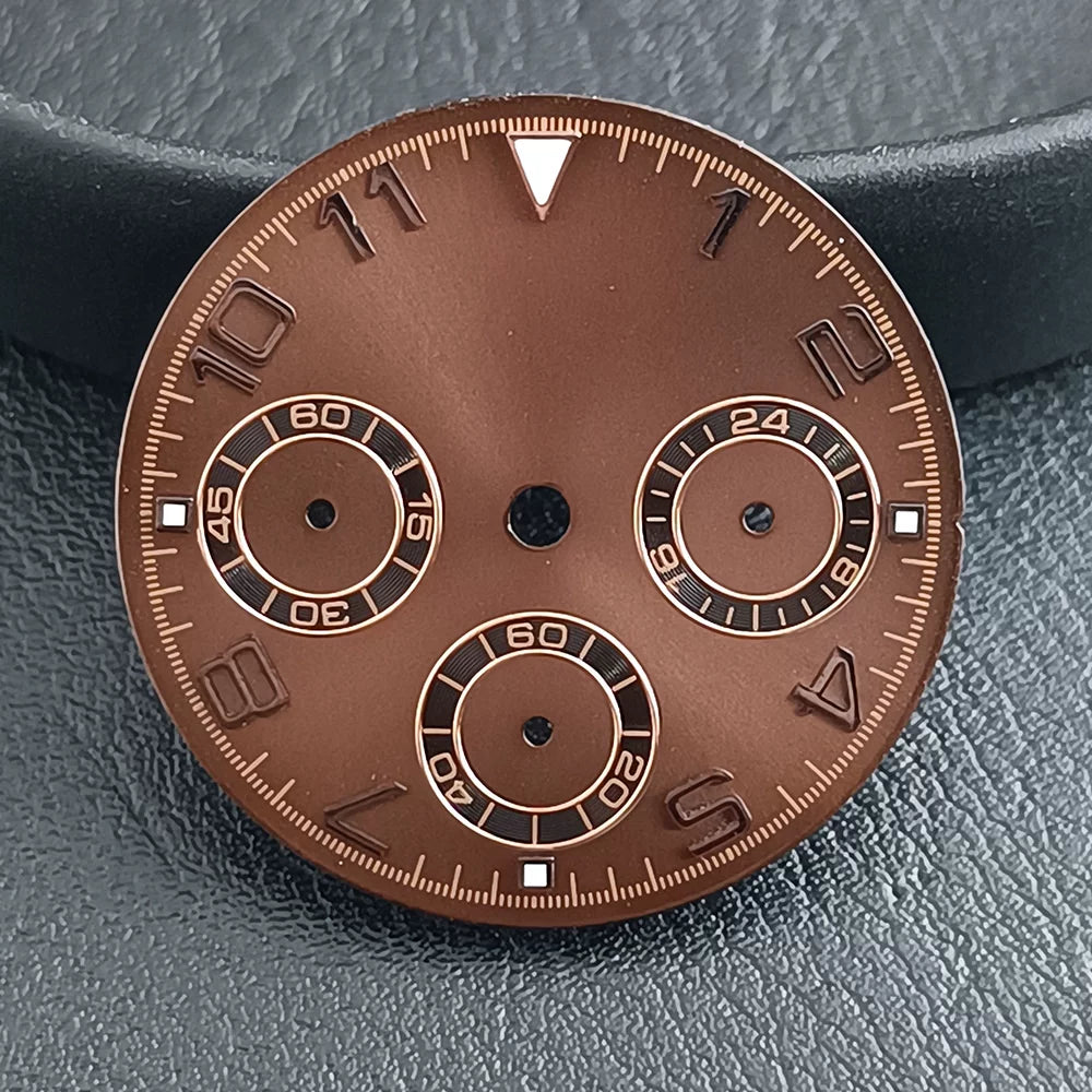 29Mm VK63 Dial luminous suitable for multi-function quartz movement Chronograph and supports customized logo.